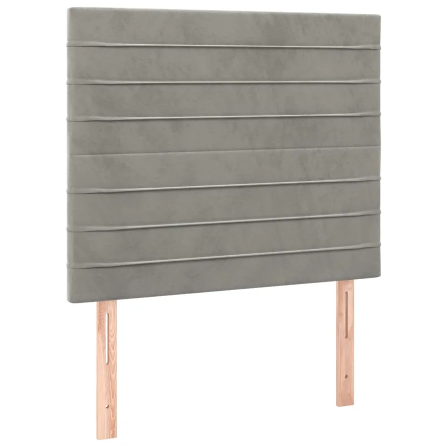 Sommier à lattes de lit avec matelas LED Gris clair 100x200 cm - 7