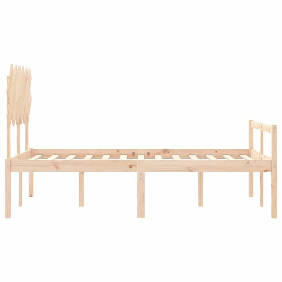 Lit pour personne âgée sans matelas 120x200 cm bois massif - 7