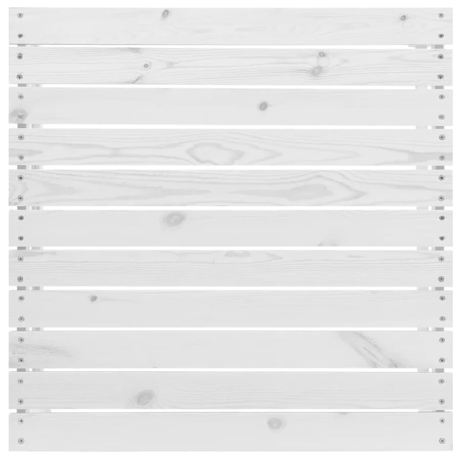 Salon de jardin 3 pcs Bois de pin massif Blanc - 12