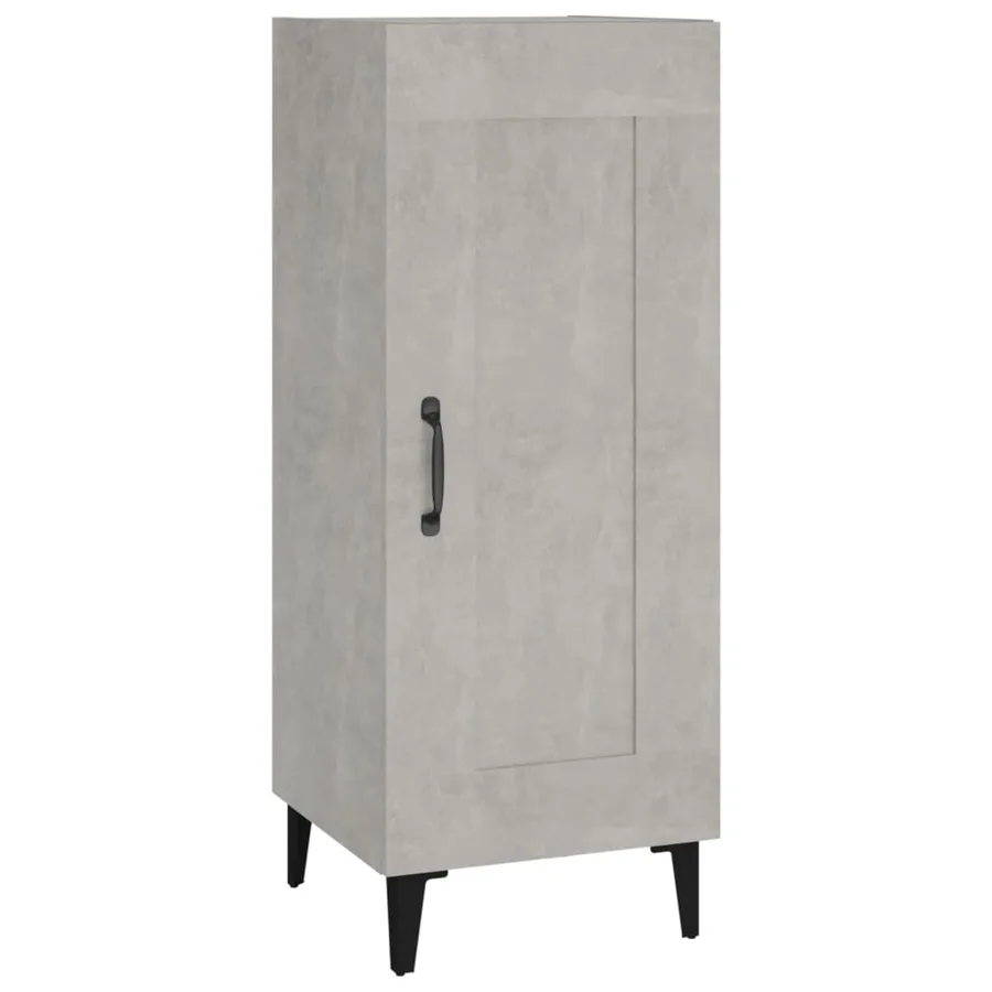 Buffet Gris béton 34,5x34x90 cm Bois d'ingénierie - 2
