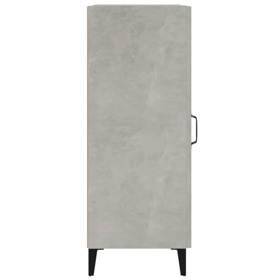 Buffet Gris béton 34,5x34x90 cm Bois d'ingénierie - 6