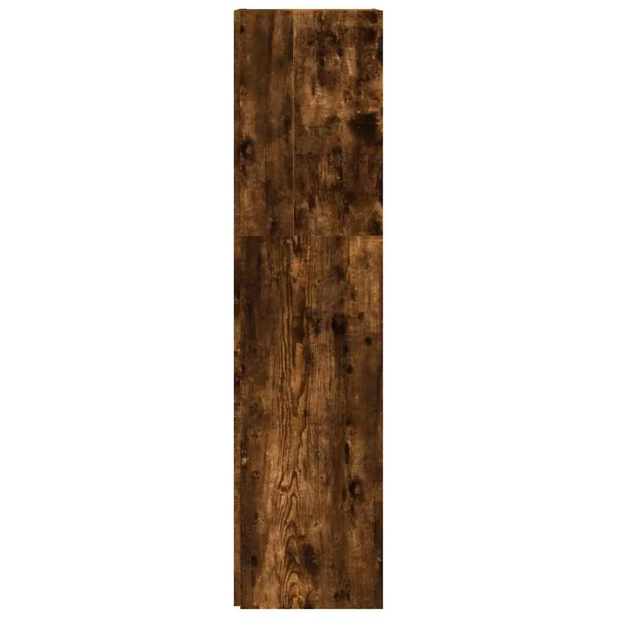 Armoire d'angle Chêne fumé 33x33x132 cm Bois d'ingénierie - 5