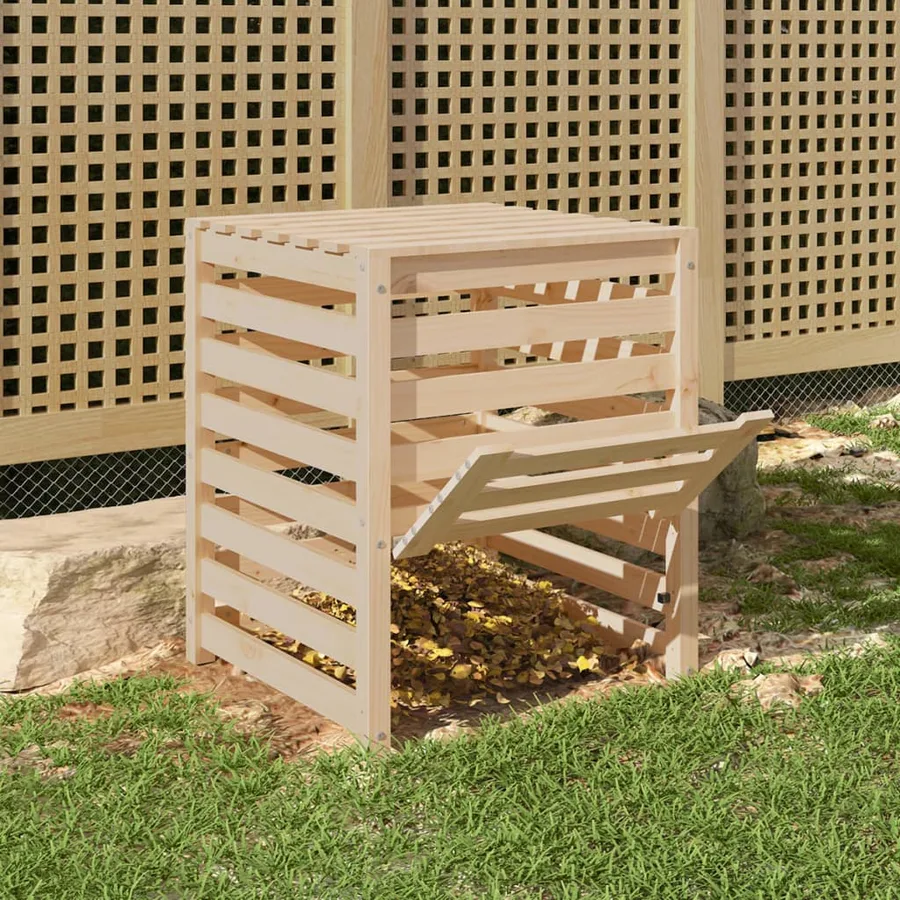 Composteur 63,5x63,5x77,5 cm Bois massif de pin - 3