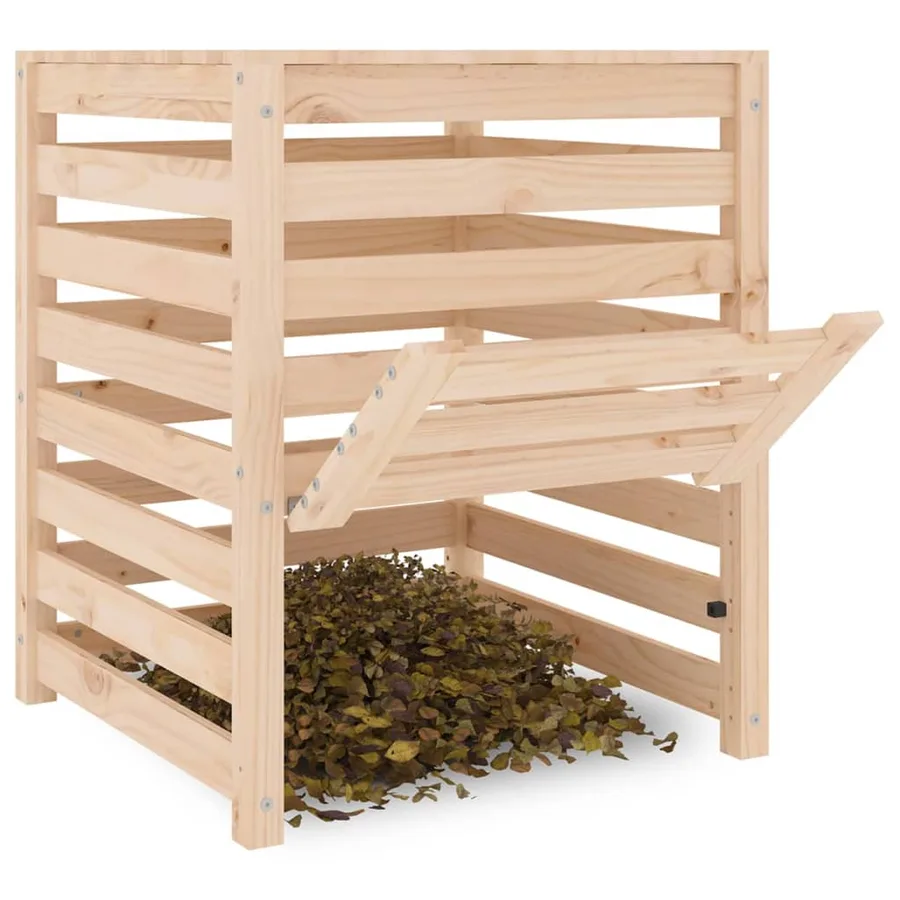 Composteur 63,5x63,5x77,5 cm Bois massif de pin - 4