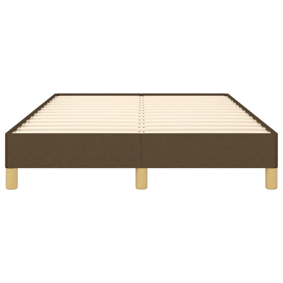Cadre de lit sans matelas marron foncé 120x200 cm tissu - 5