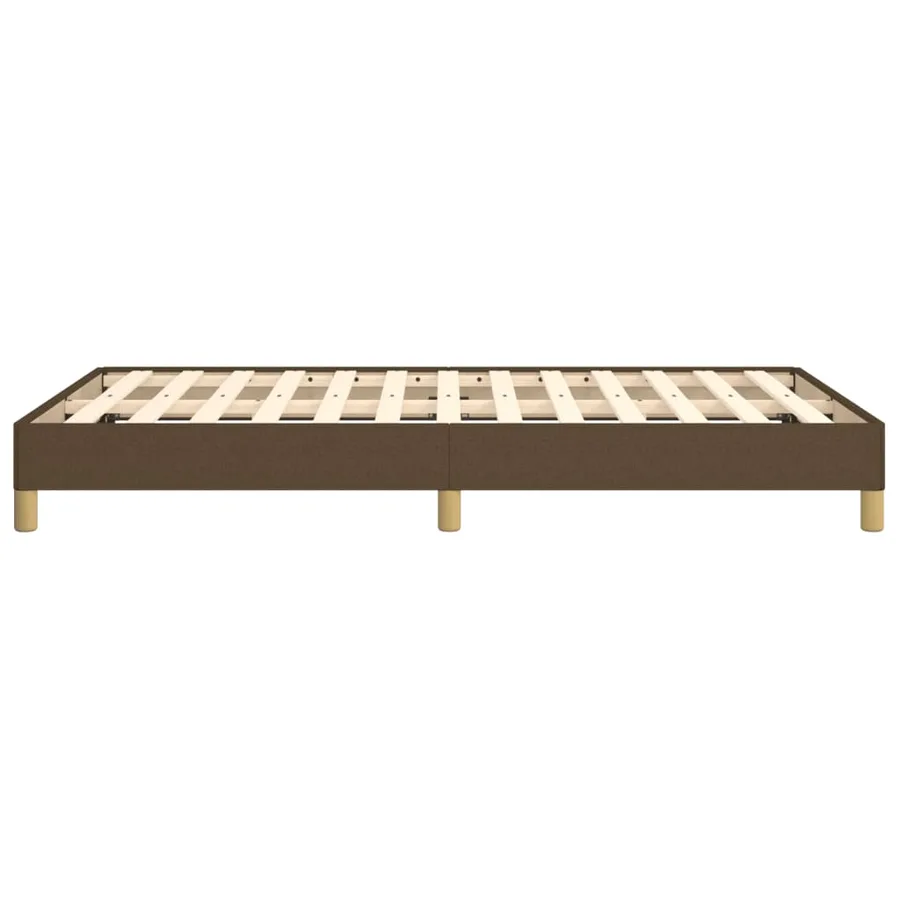 Cadre de lit sans matelas marron foncé 120x200 cm tissu - 6