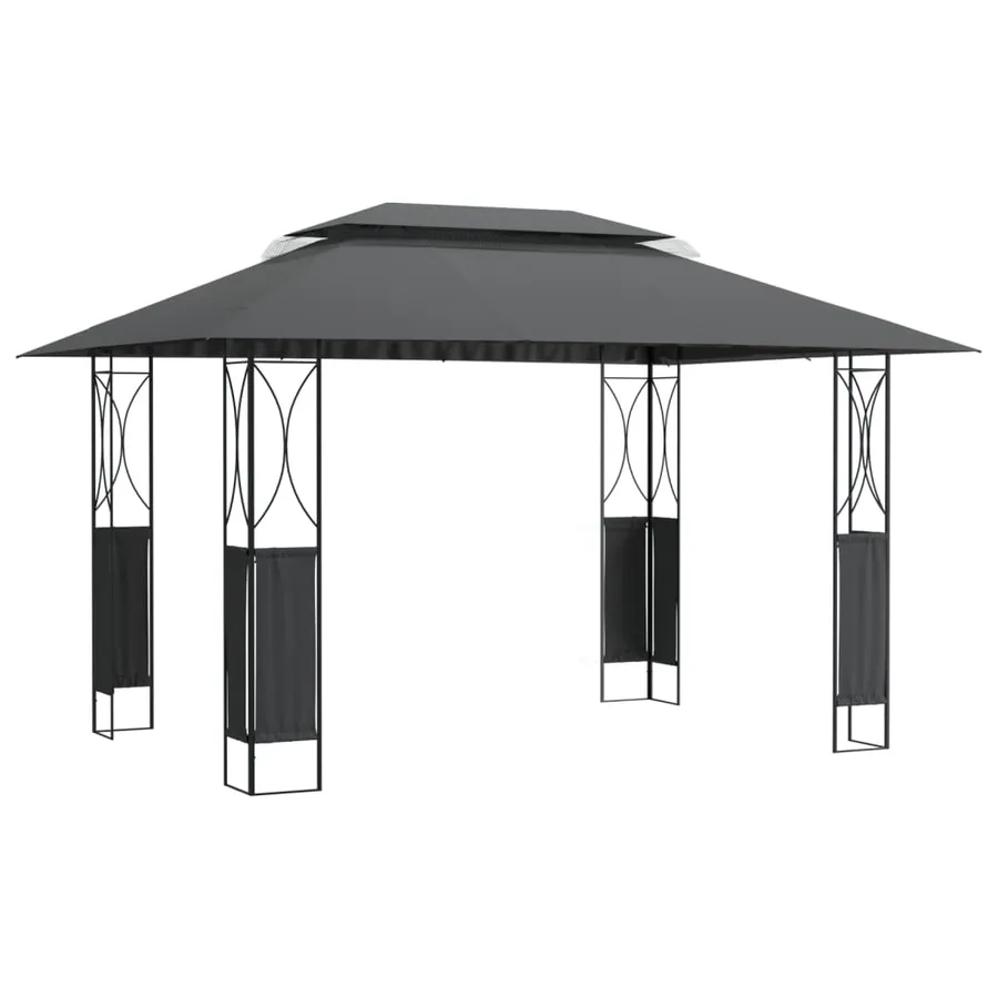 Belvédère avec toit anthracite 400x300x270 cm acier - 2