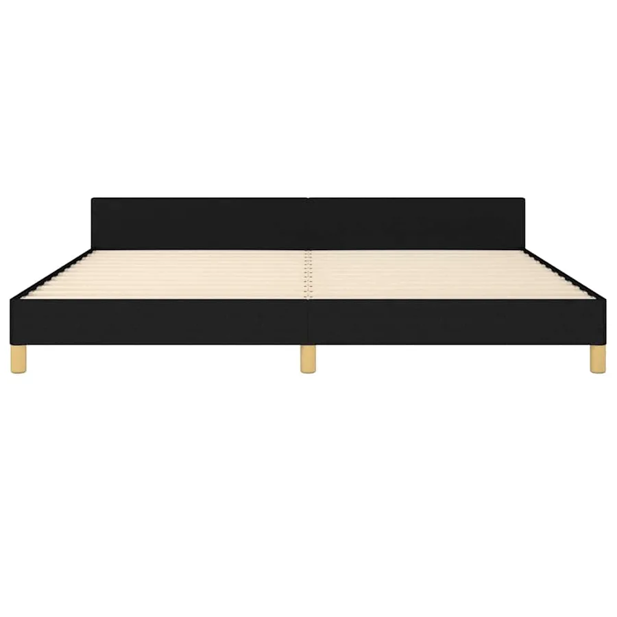 Cadre de lit sans matelas noir 200x200 cm tissu - 5