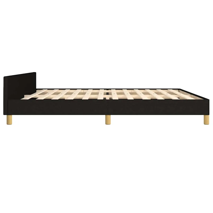 Cadre de lit sans matelas noir 200x200 cm tissu - 6