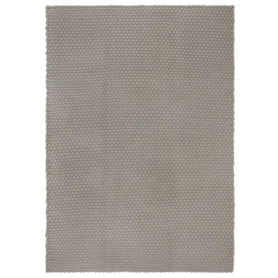 Tapis rectangulaire Gris 160x230 cm Coton