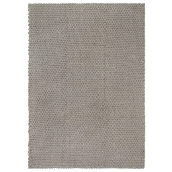 Tapis rectangulaire Gris 160x230 cm Coton