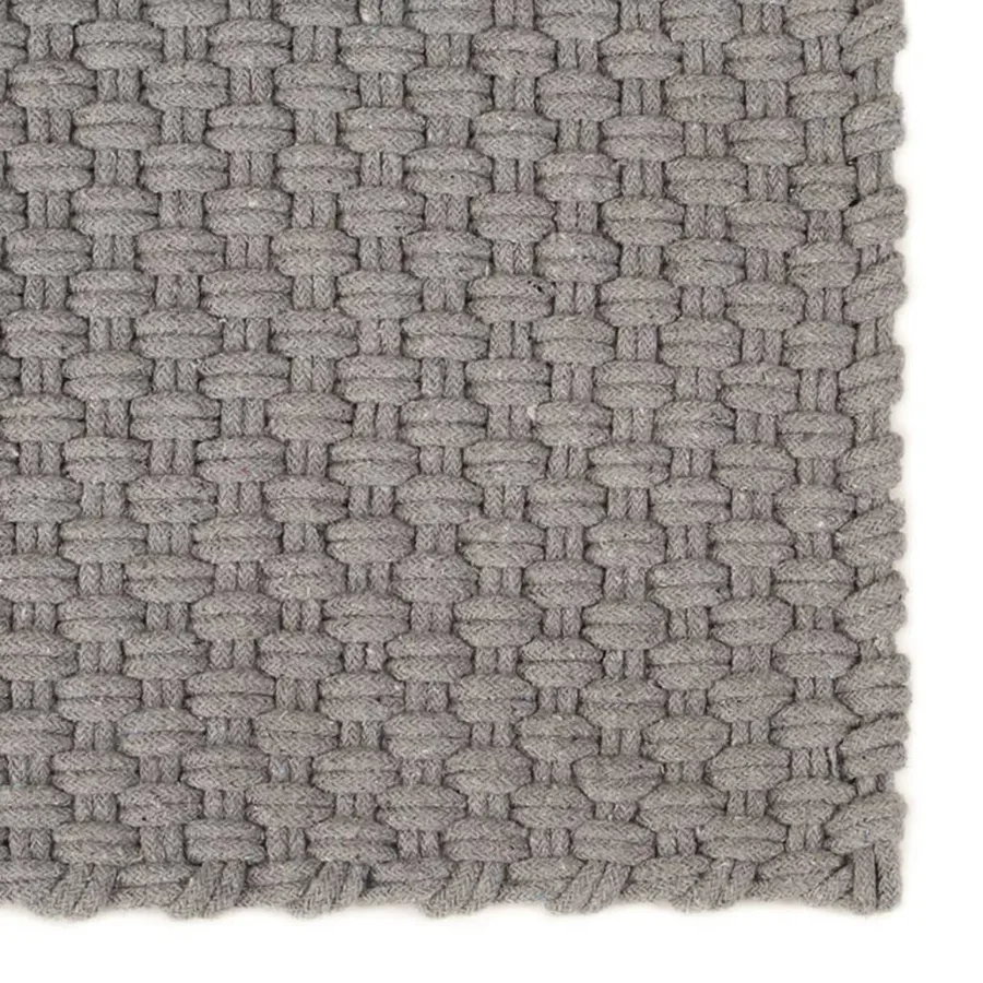 Tapis rectangulaire Gris 160x230 cm Coton - 2