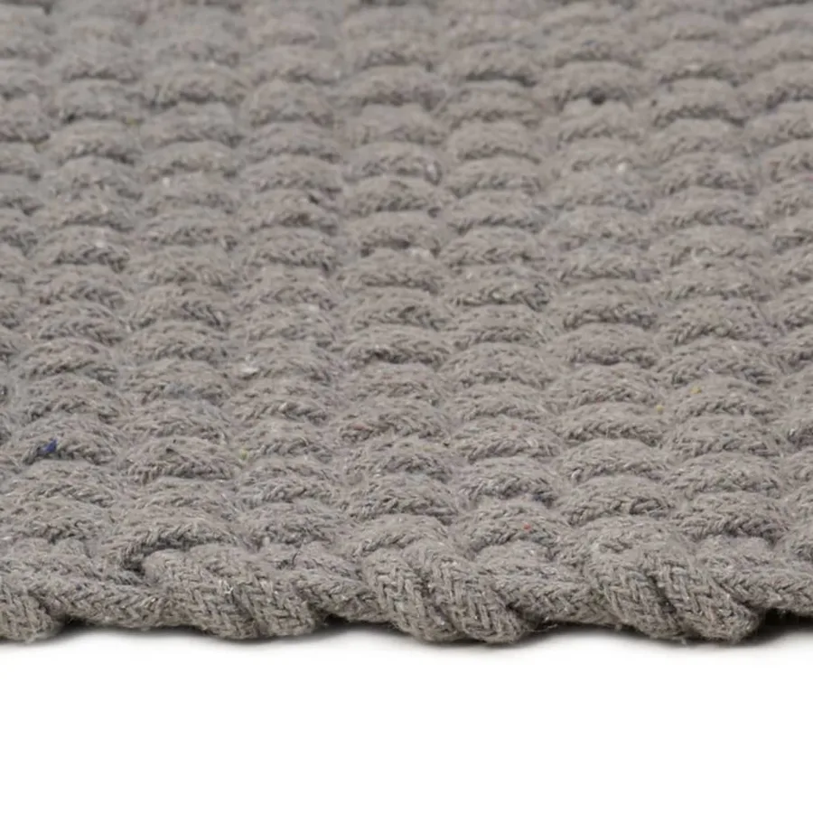 Tapis rectangulaire Gris 160x230 cm Coton - 3