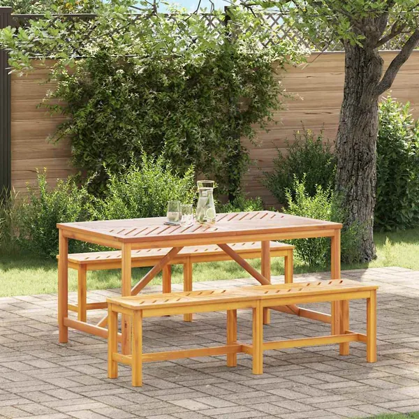 Ensemble de salle à manger pour jardin 3 pc Marron