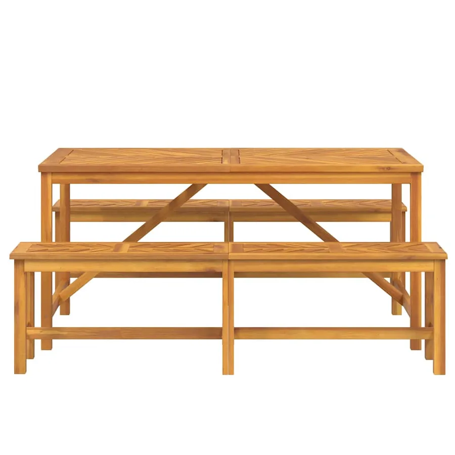 Ensemble de salle à manger pour jardin 3 pc Marron - 7