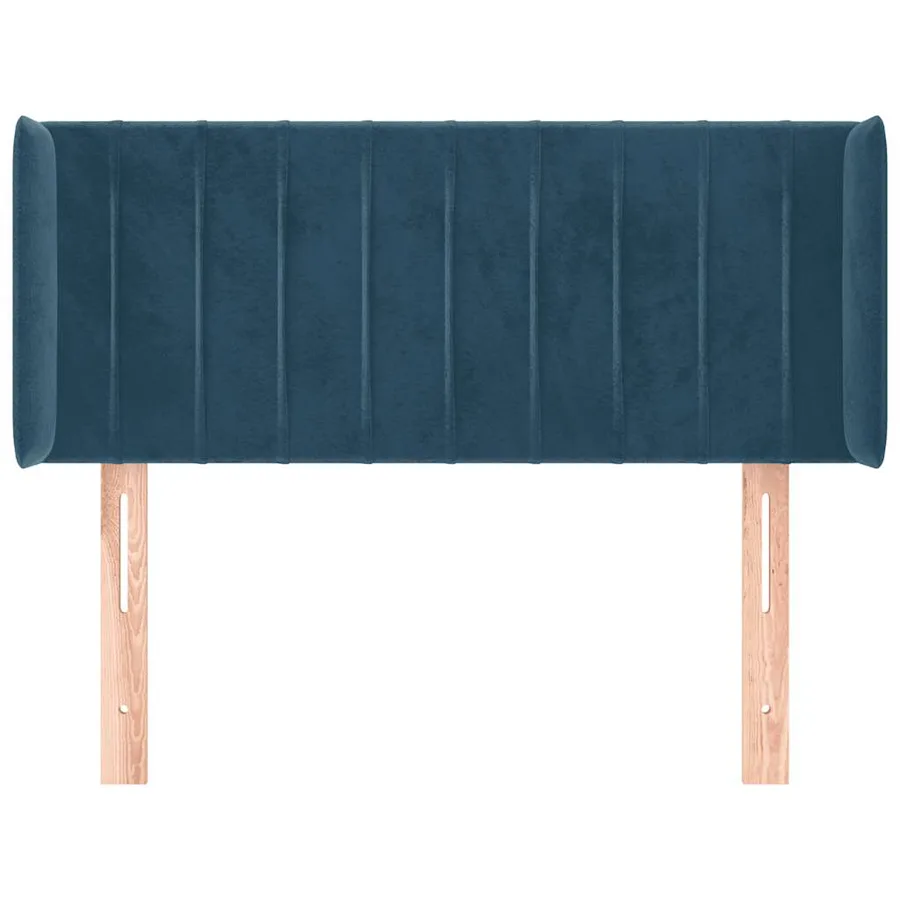 Tête de lit avec oreilles Bleu Foncé 83x16x78/88 cm Velours - 3