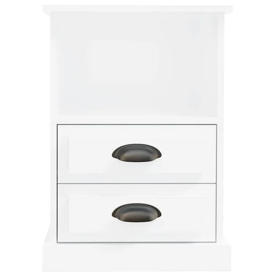Tables de chevet 2 pcs blanc brillant 43x36x60 cm - 7