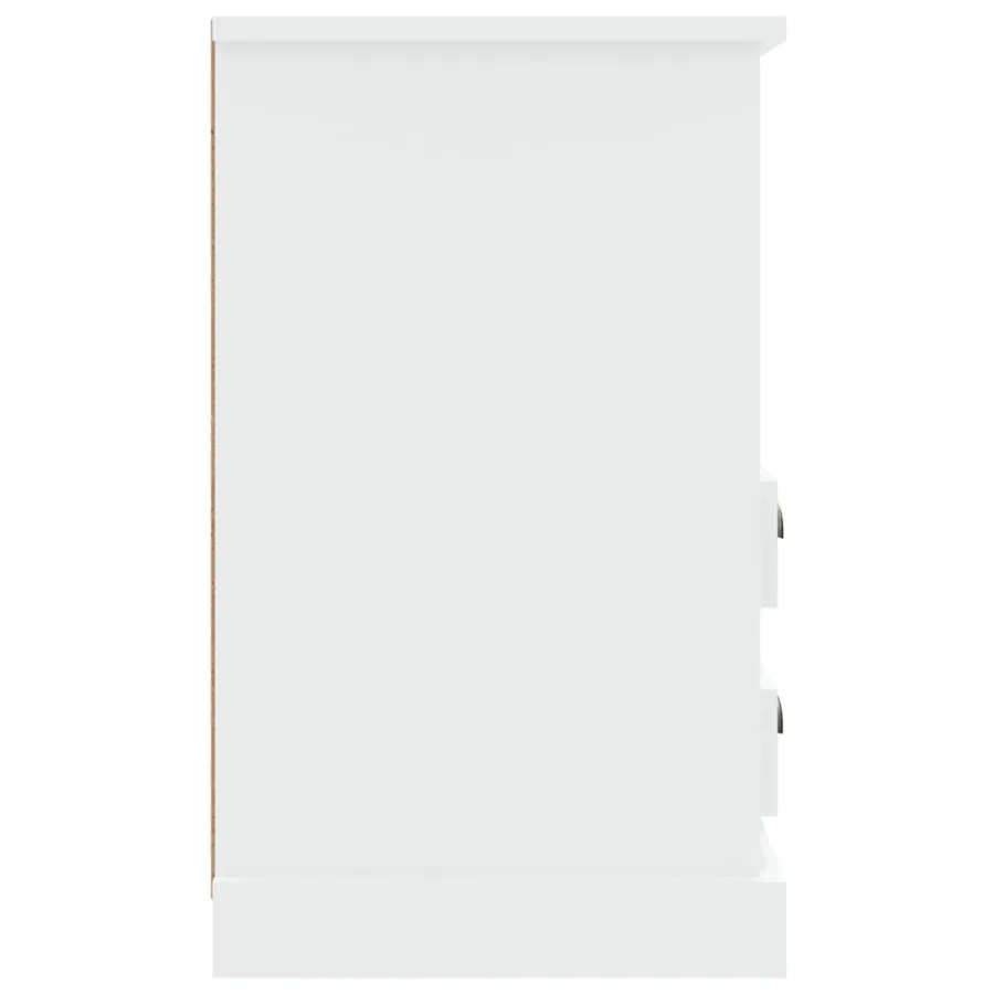 Tables de chevet 2 pcs blanc brillant 43x36x60 cm - 9
