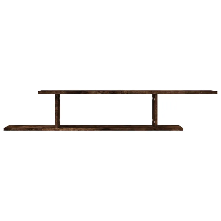 Étagère TV murale Chêne fumé 125x18x23 cm Bois d'ingénierie - 5