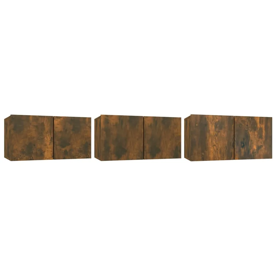 Ensemble de meubles TV 5 pcs Chêne fumé Bois d'ingénierie - 5