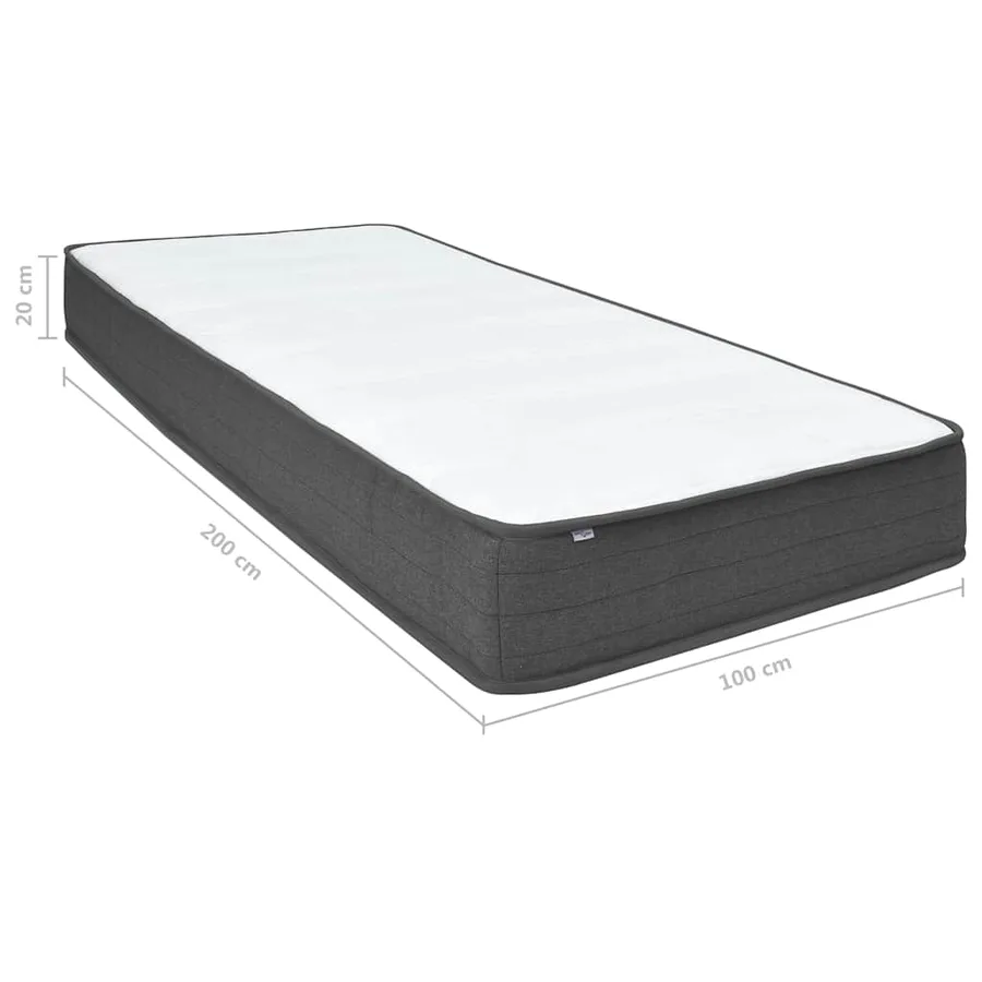Sommier à lattes de lit Gris foncé Tissu 200x200 cm - 18
