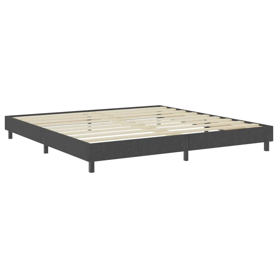 Sommier à lattes de lit Gris foncé Tissu 200x200 cm - 3