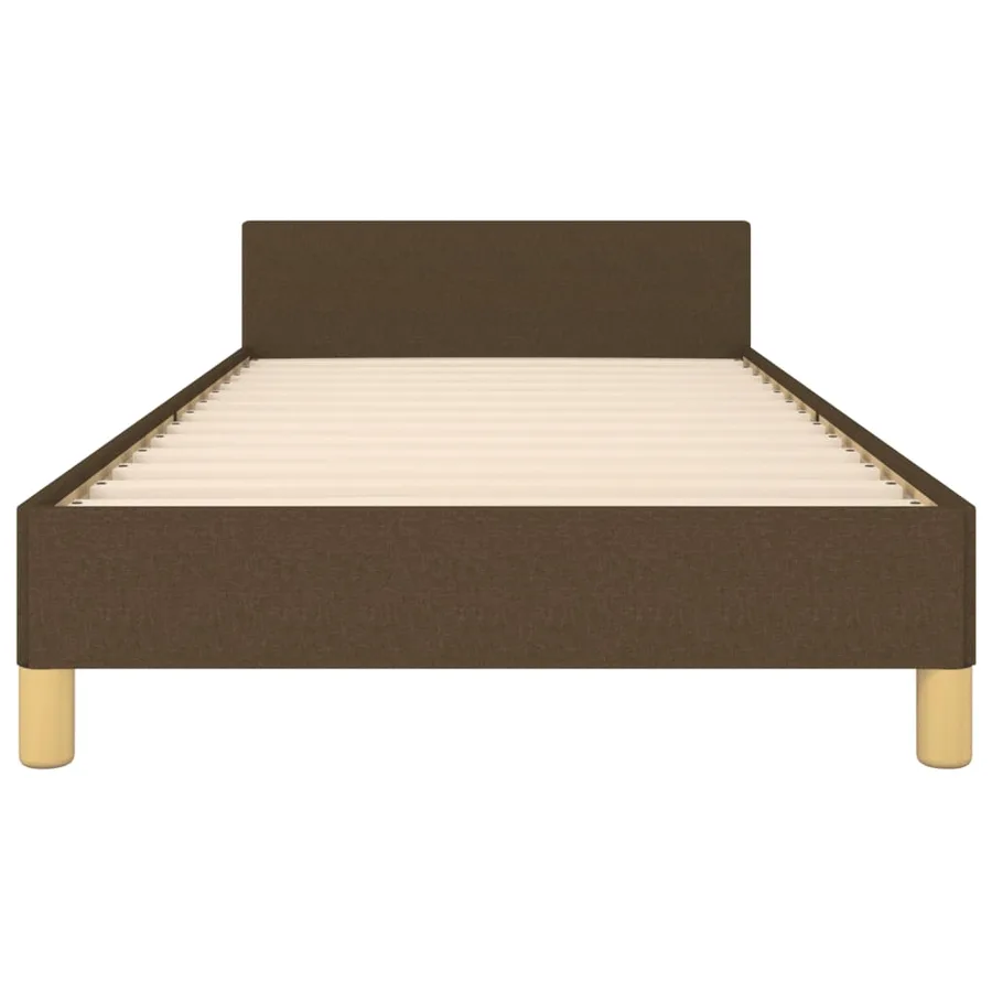 Cadre de lit sans matelas marron foncé 80x200 cm tissu - 6