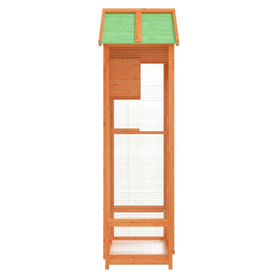 Maison à oiseaux marron 91,5x53x170 cm bois massif de pin - 6