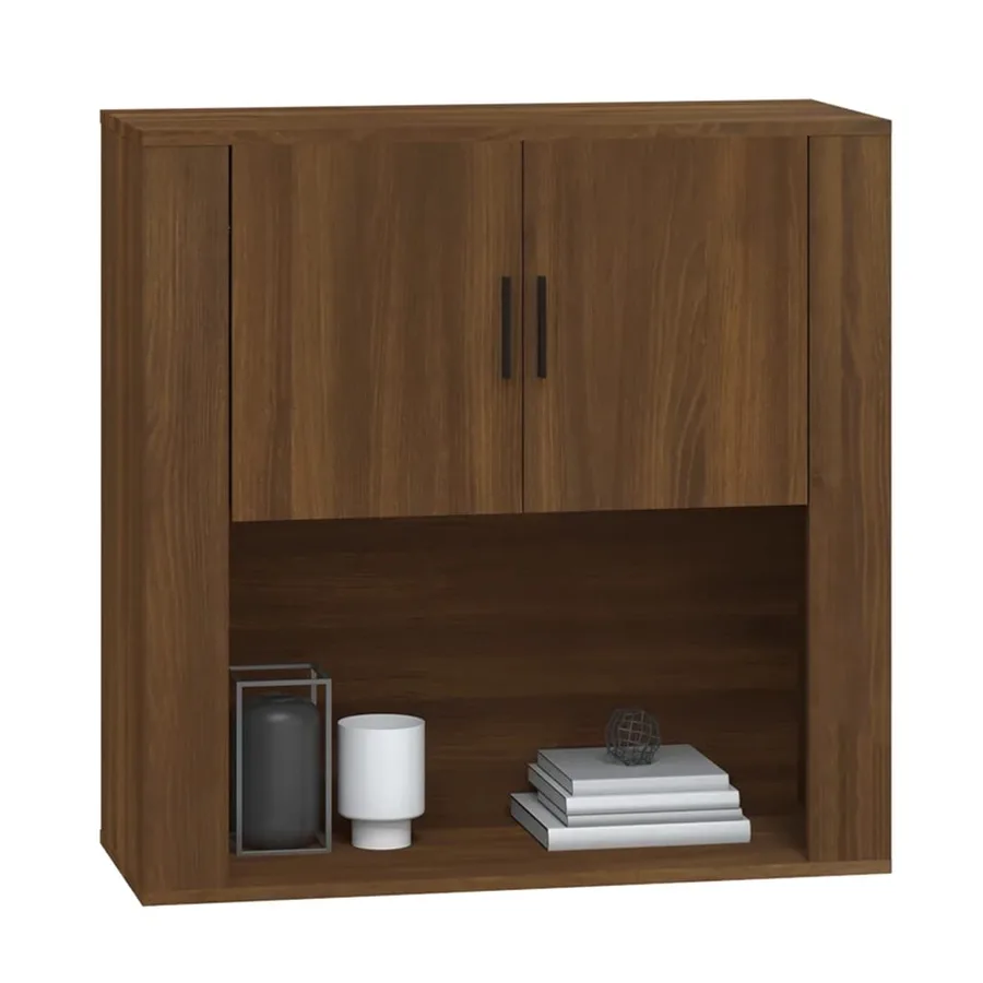 Armoire murale Chêne marron 80x33x80 cm Bois d'ingénierie - 11