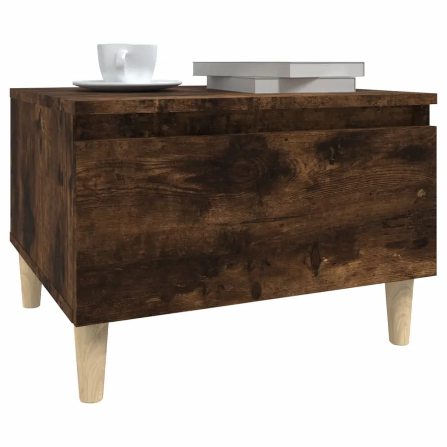 Table d'appoint Chêne fumé 50x46x35 cm Bois d'ingénierie - 4