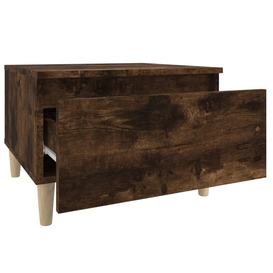 Table d'appoint Chêne fumé 50x46x35 cm Bois d'ingénierie - 7