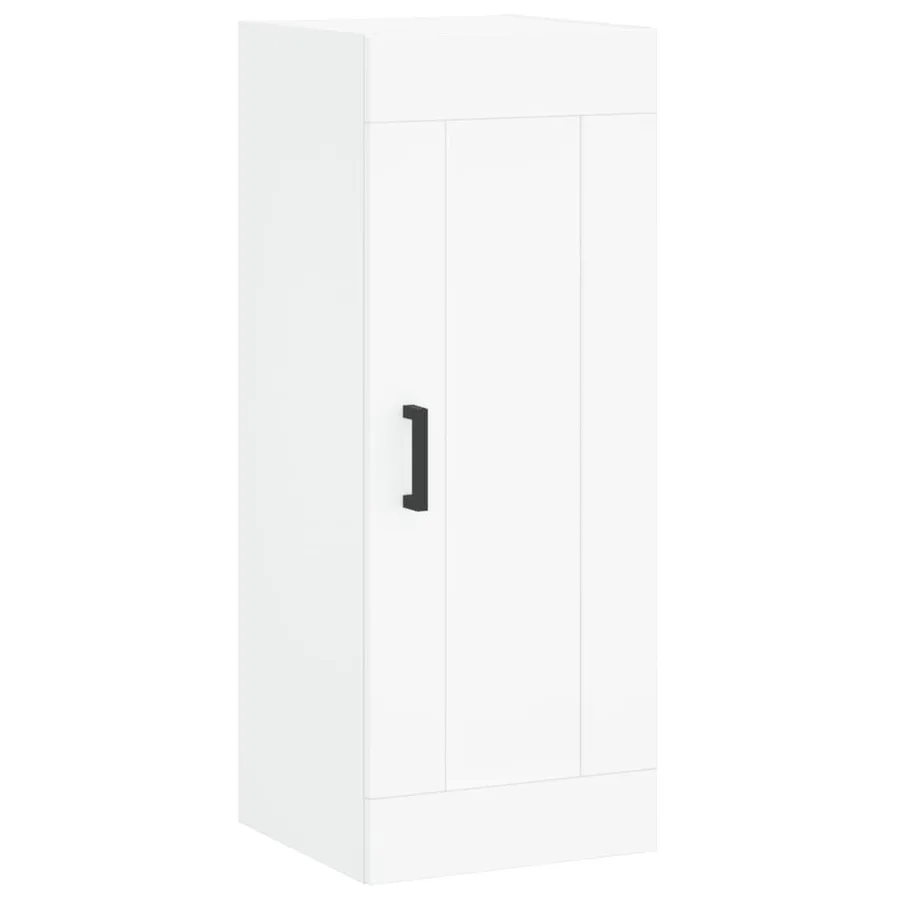 Buffet haut Blanc 34,5x34x180 cm Bois d'ingénierie - 8