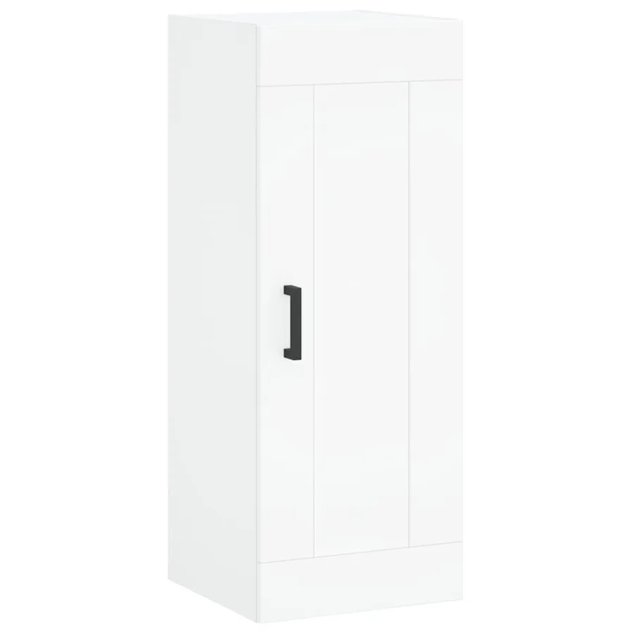 Buffet haut Blanc 34,5x34x180 cm Bois d'ingénierie - 7