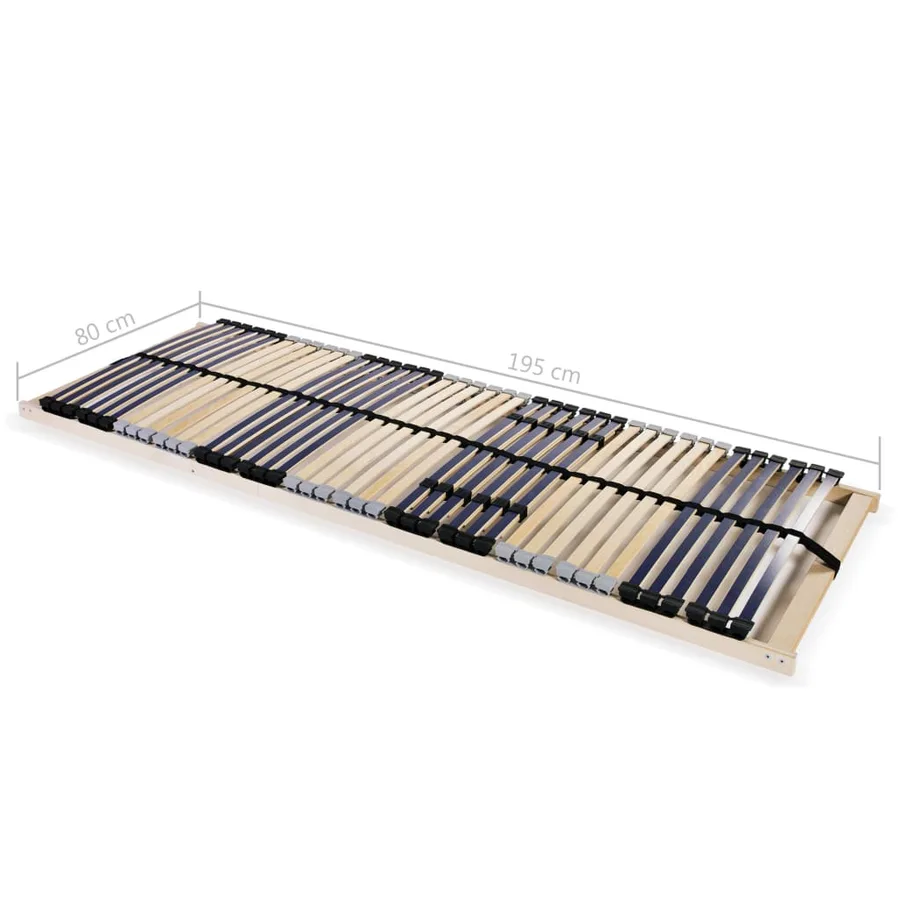 Sommier à lattes sans matelas avec 42 lattes 7 zones 80x200 cm - 8