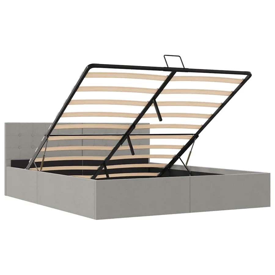 Cadre de lit à rangement hydraulique sans matelas 180x200 cm - 8