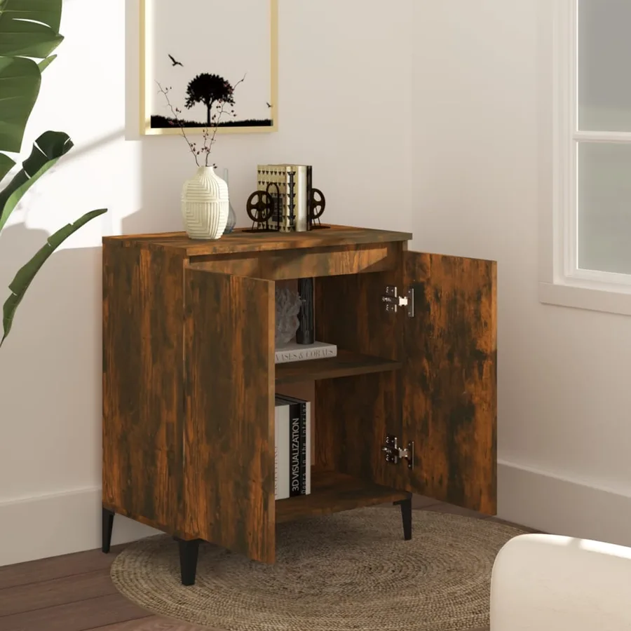 Buffet Chêne fumé 60x35x70 cm Bois d'ingénierie - 7