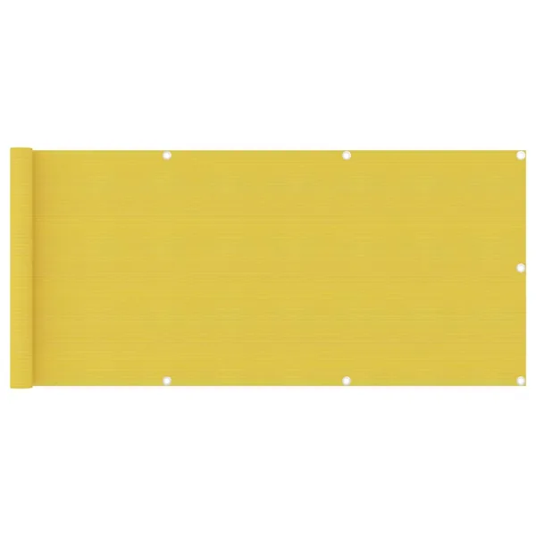 Écran de balcon Jaune 75x500 cm PEHD