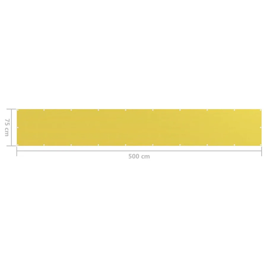 Écran de balcon Jaune 75x500 cm PEHD - 5