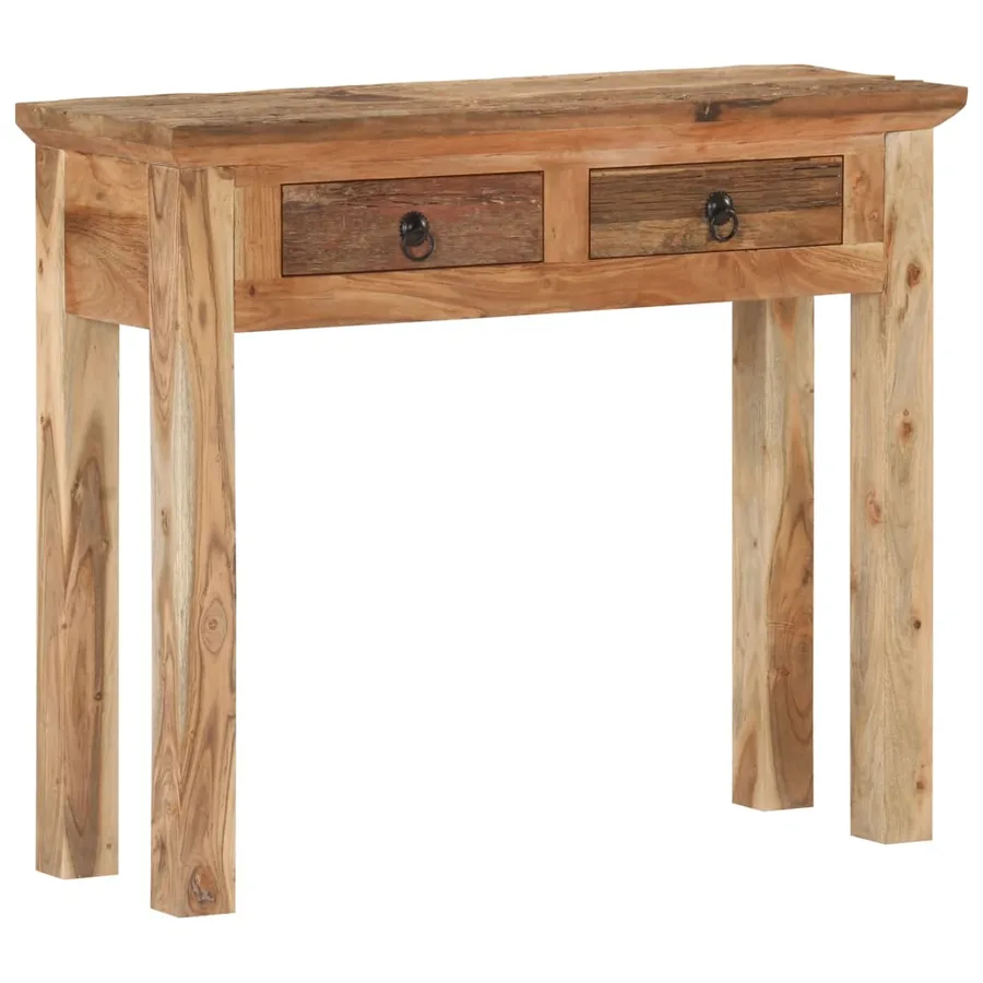 Table console 90,5x30x75 cm Bois d'acacia et de récupération - 10