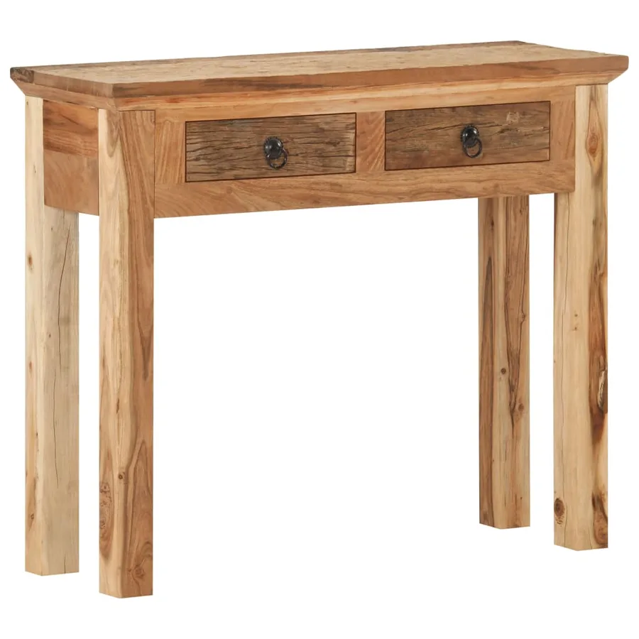 Table console 90,5x30x75 cm Bois d'acacia et de récupération - 11