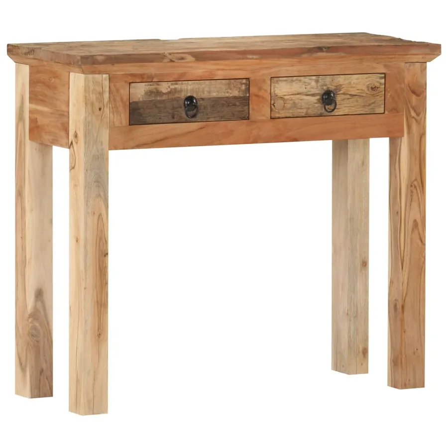Table console 90,5x30x75 cm Bois d'acacia et de récupération - 12
