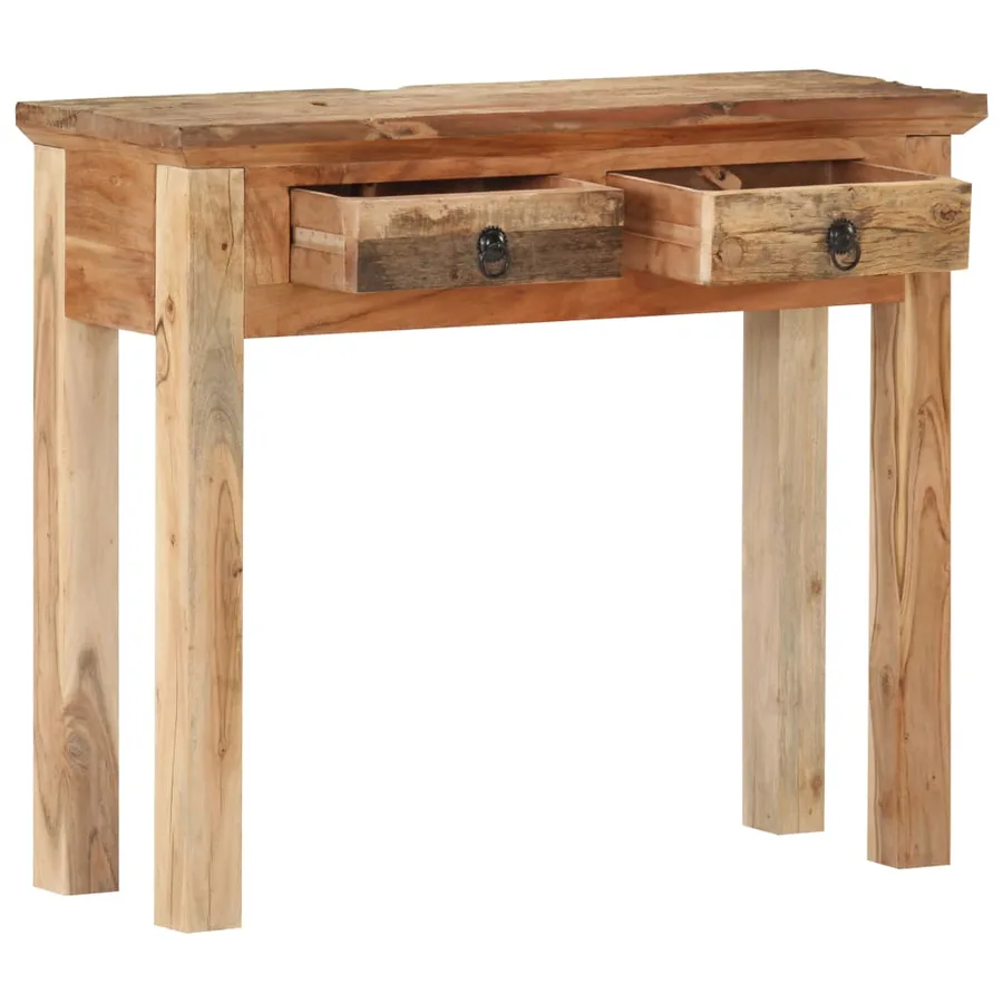 Table console 90,5x30x75 cm Bois d'acacia et de récupération - 3