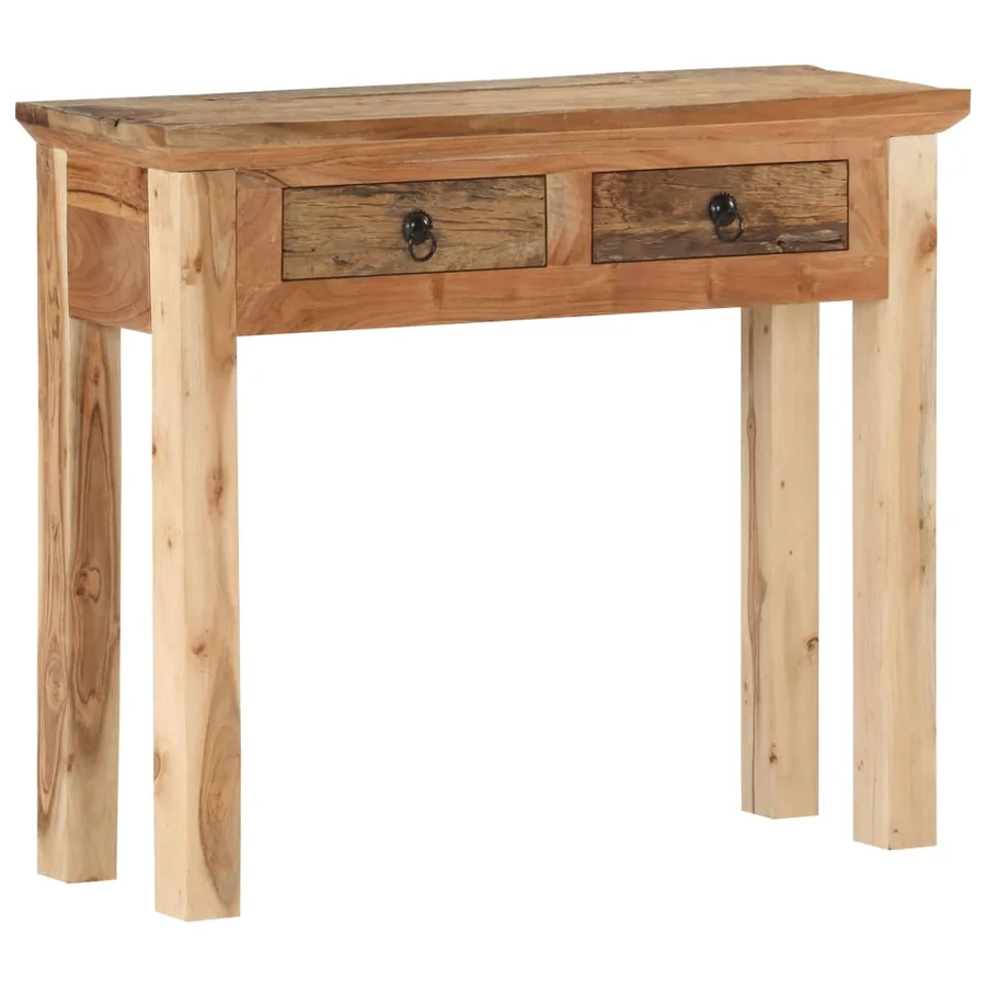 Table console 90,5x30x75 cm Bois d'acacia et de récupération - 9