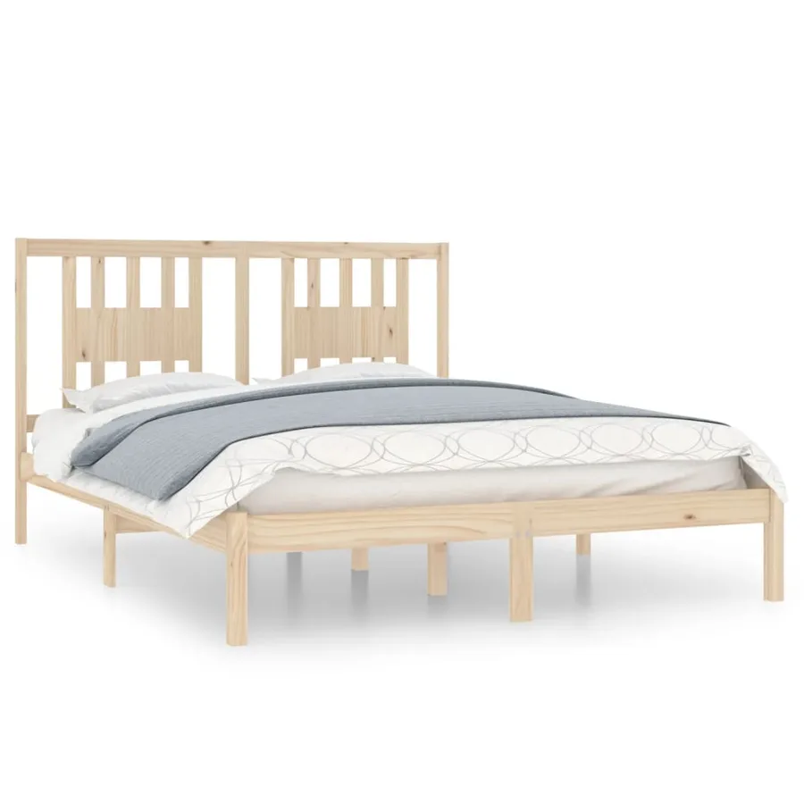 Cadre de lit Bois de pin massif 160x200 cm - 2