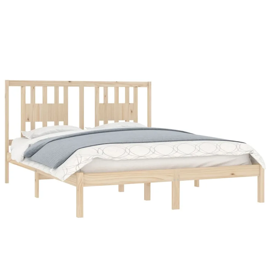 Cadre de lit Bois de pin massif 160x200 cm - 3