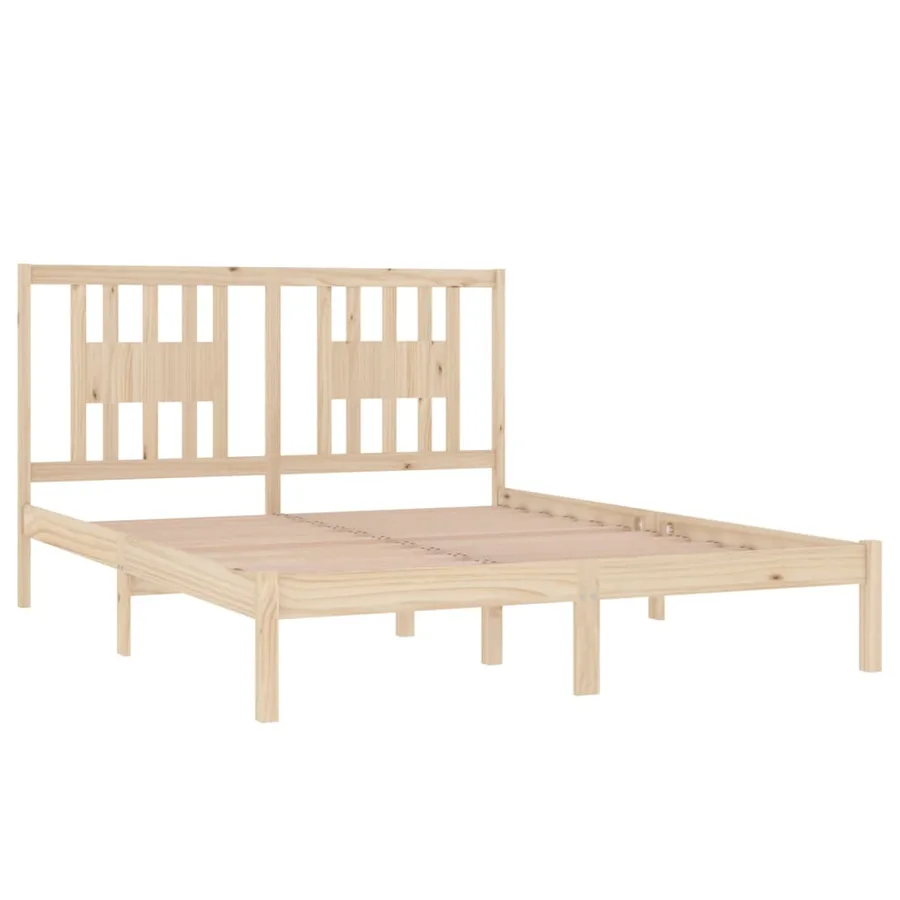 Cadre de lit Bois de pin massif 160x200 cm - 4