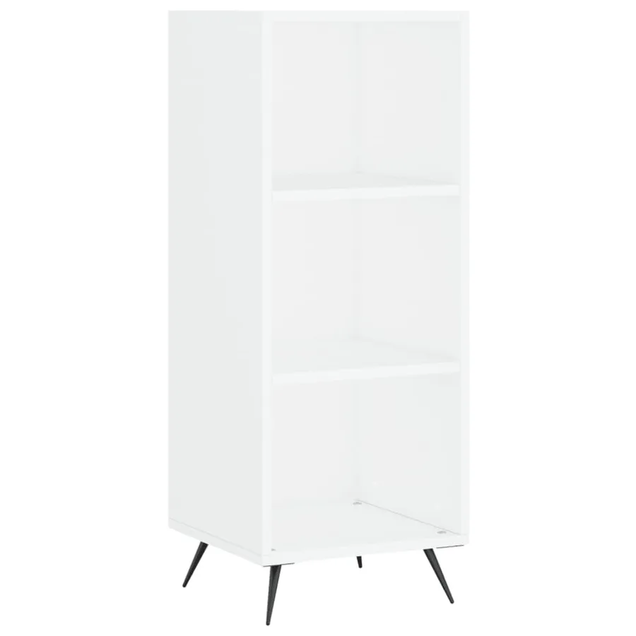 Buffet haut Blanc 34,5x34x180 cm Bois d'ingénierie - 5