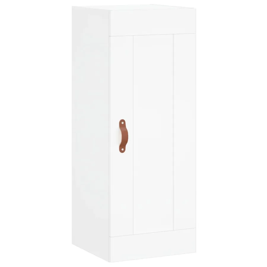 Buffet haut Blanc 34,5x34x180 cm Bois d'ingénierie - 8