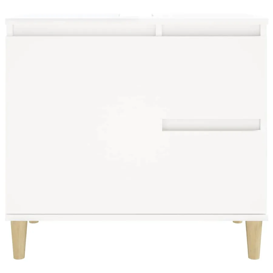 Armoire de salle de bain blanc 65x33x60 cm bois d'ingénierie - 7