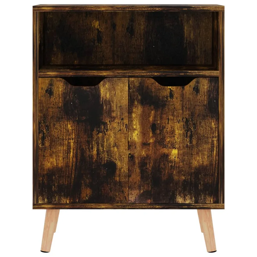 Buffet chêne fumé 60x30x72 cm bois d'ingénierie - 3